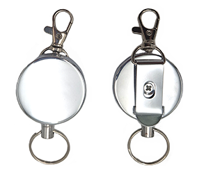 Metal yoyo keychain with belt clip and carabiner